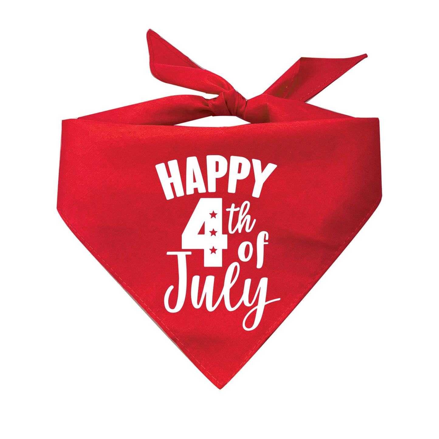 Happy 4th Of July Triangle Dog Bandana