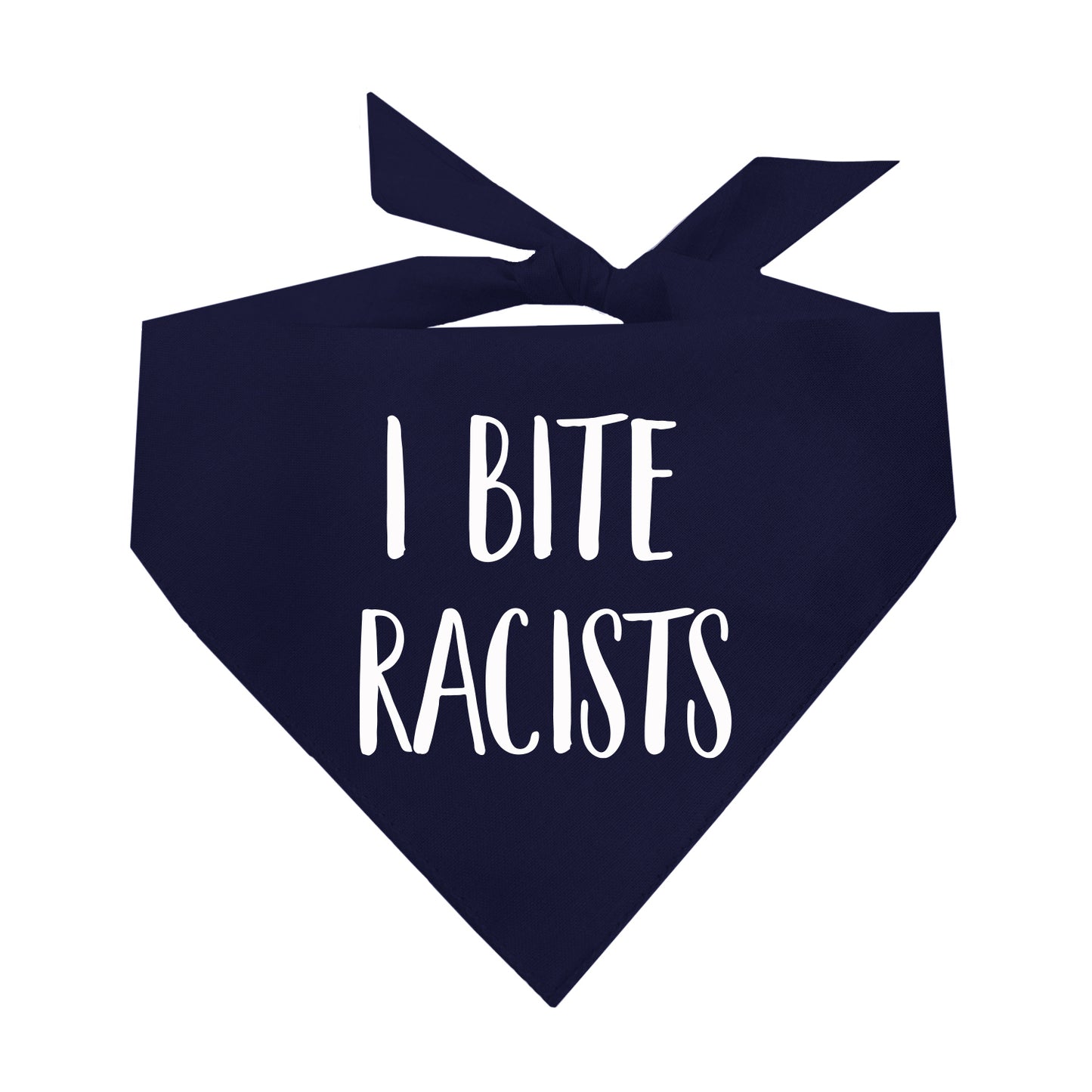 I Bite Racists Triangle Dog Bandana