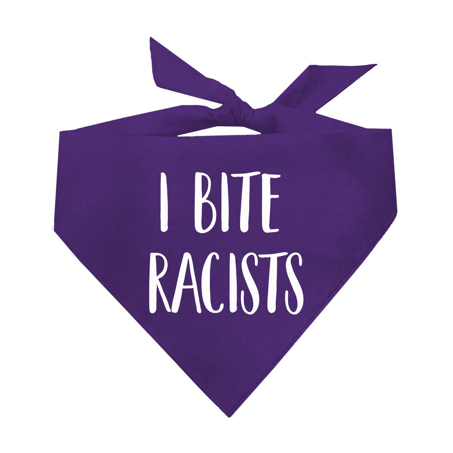 I Bite Racists Triangle Dog Bandana