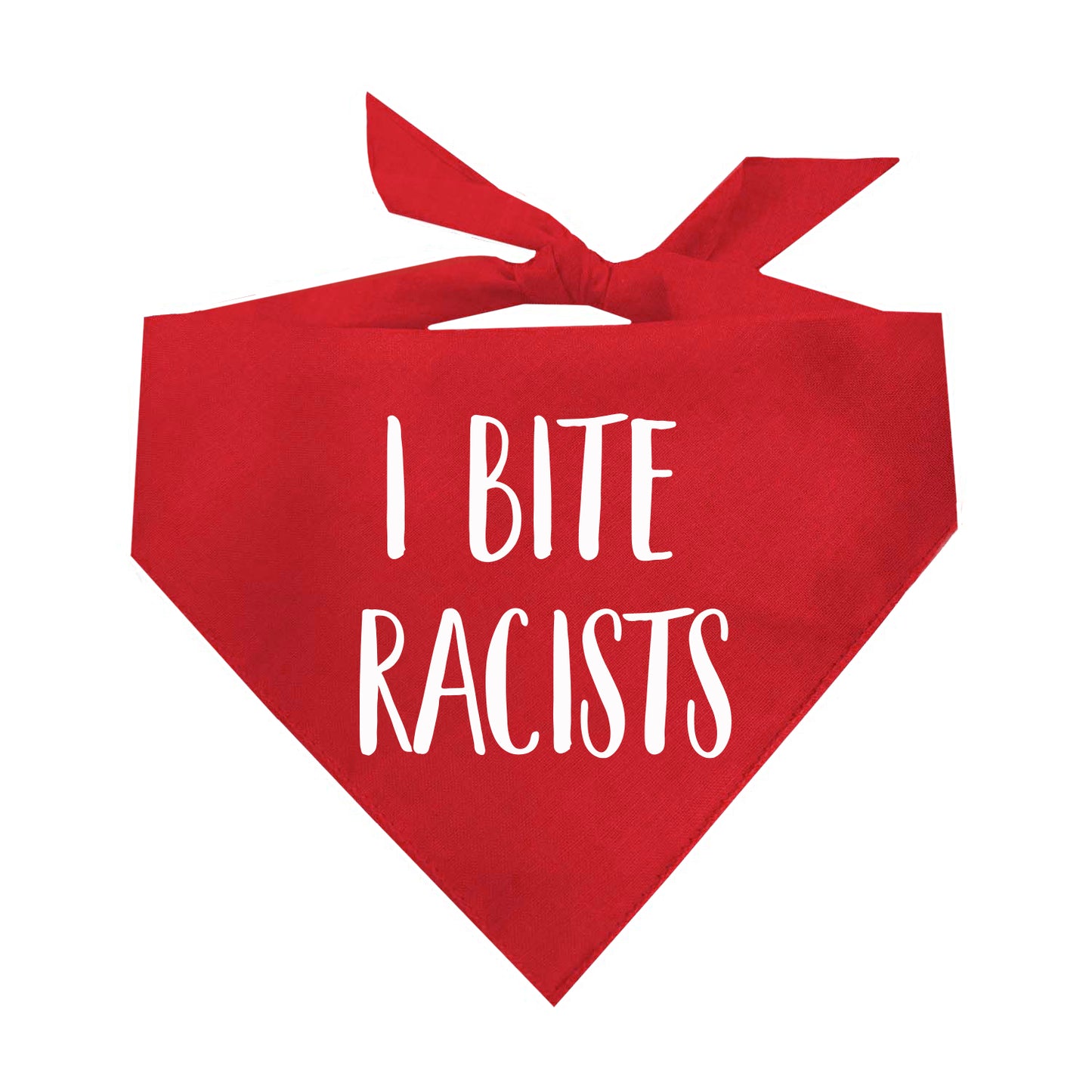 I Bite Racists Triangle Dog Bandana