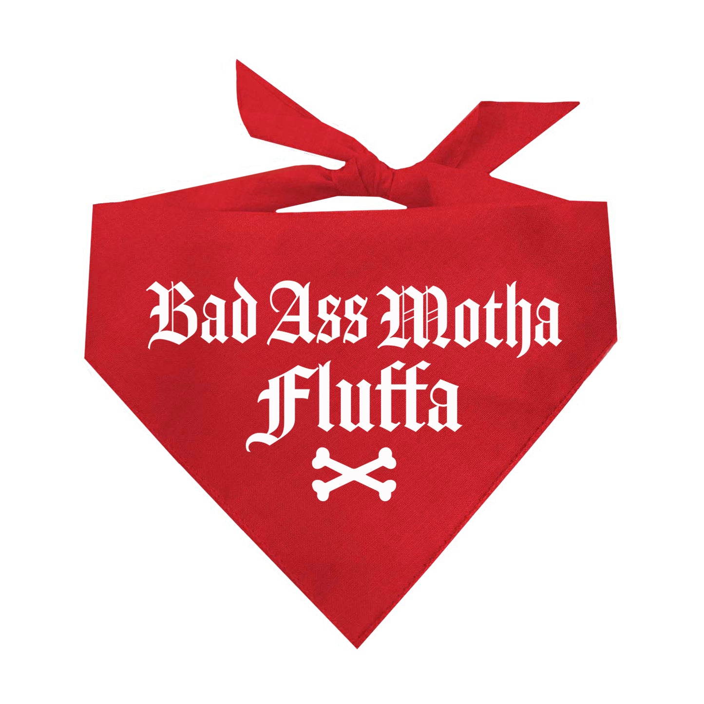 Badass Motha Fluffa Triangle Dog Bandana