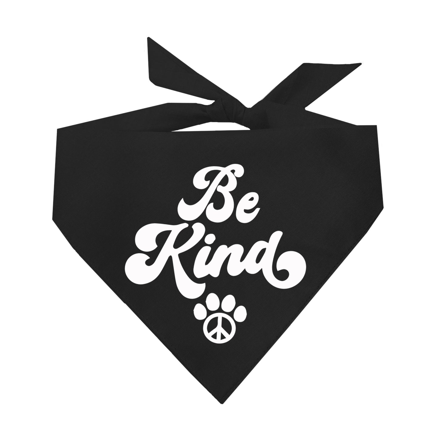 Be Kind Peace Paw Triangle Dog Bandana