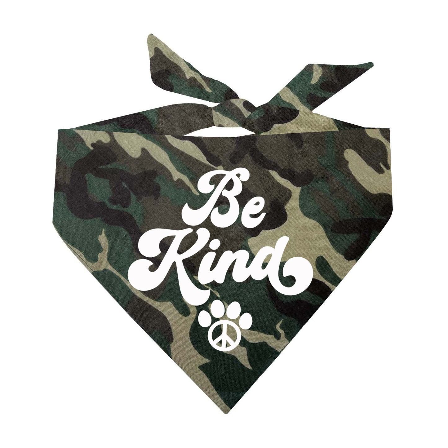 Be Kind Peace Paw Triangle Dog Bandana