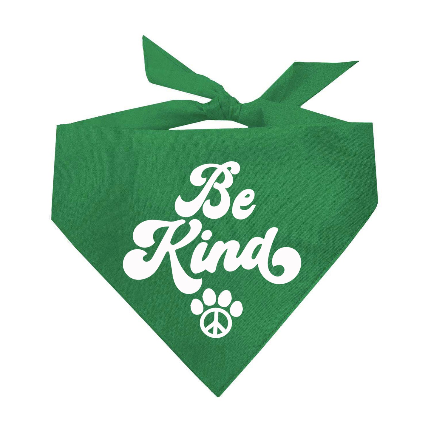 Be Kind Peace Paw Triangle Dog Bandana