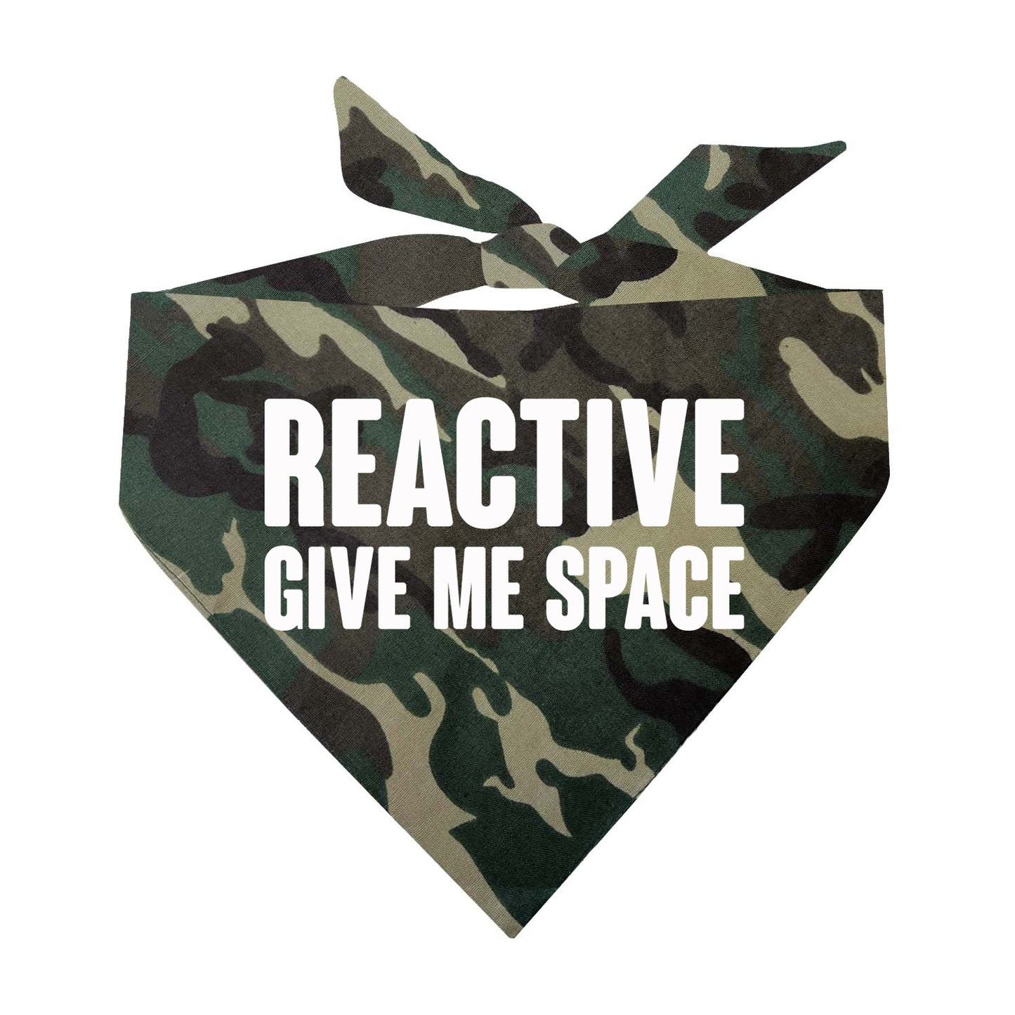 Reactive Give Me Space Triangle Dog Bandana