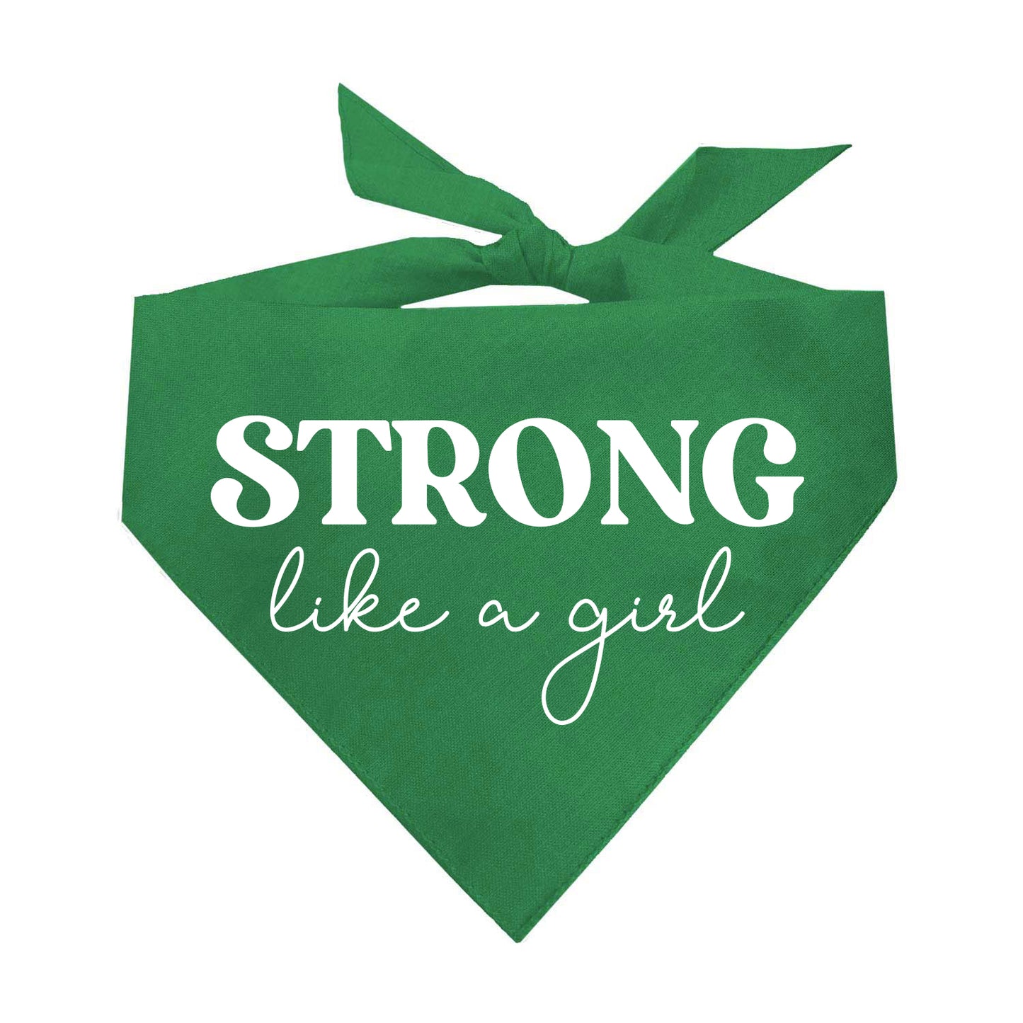 Strong Like A Girl Triangle Dog Bandana