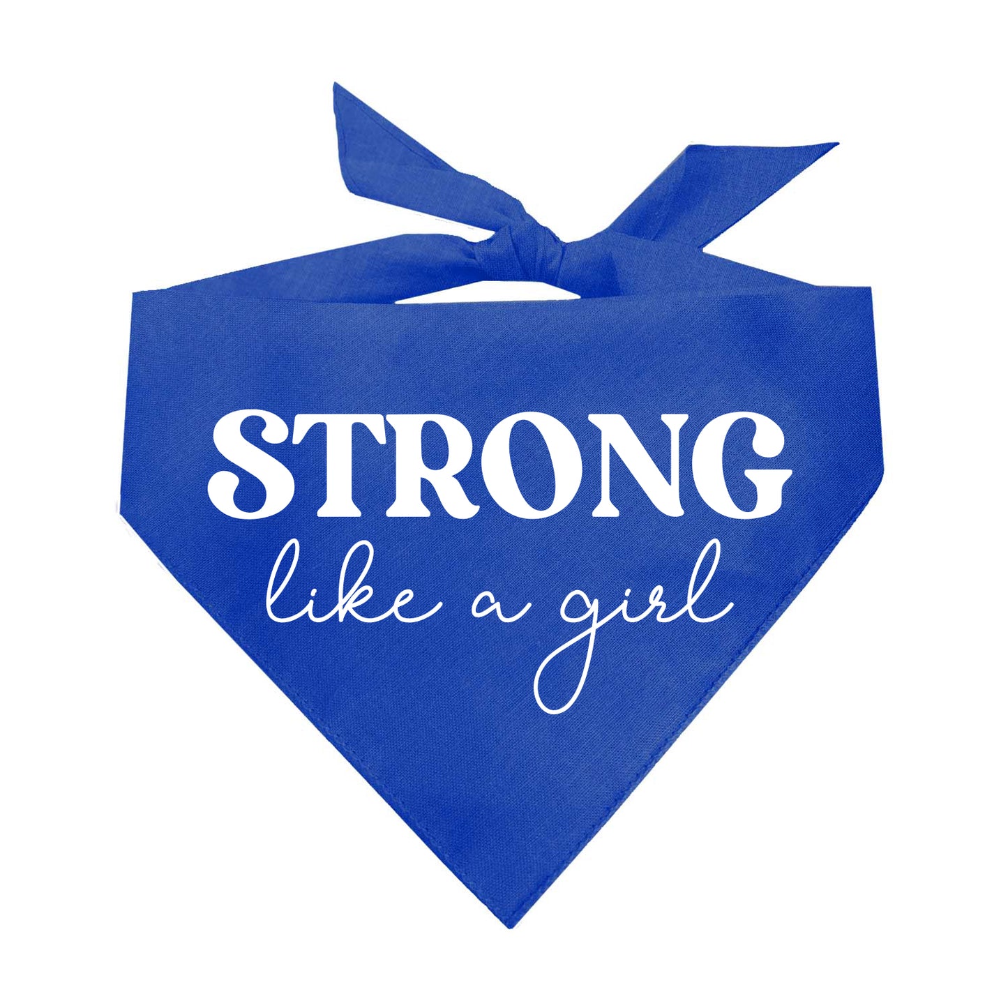 Strong Like A Girl Triangle Dog Bandana