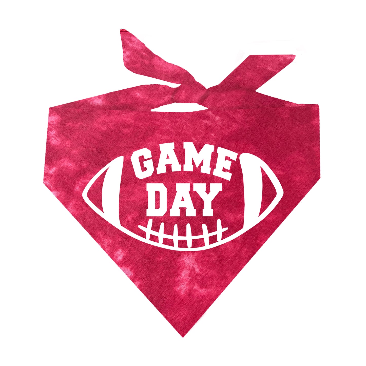 Game Day Scrunch Tie Dye Pattern Triangle Dog Bandana