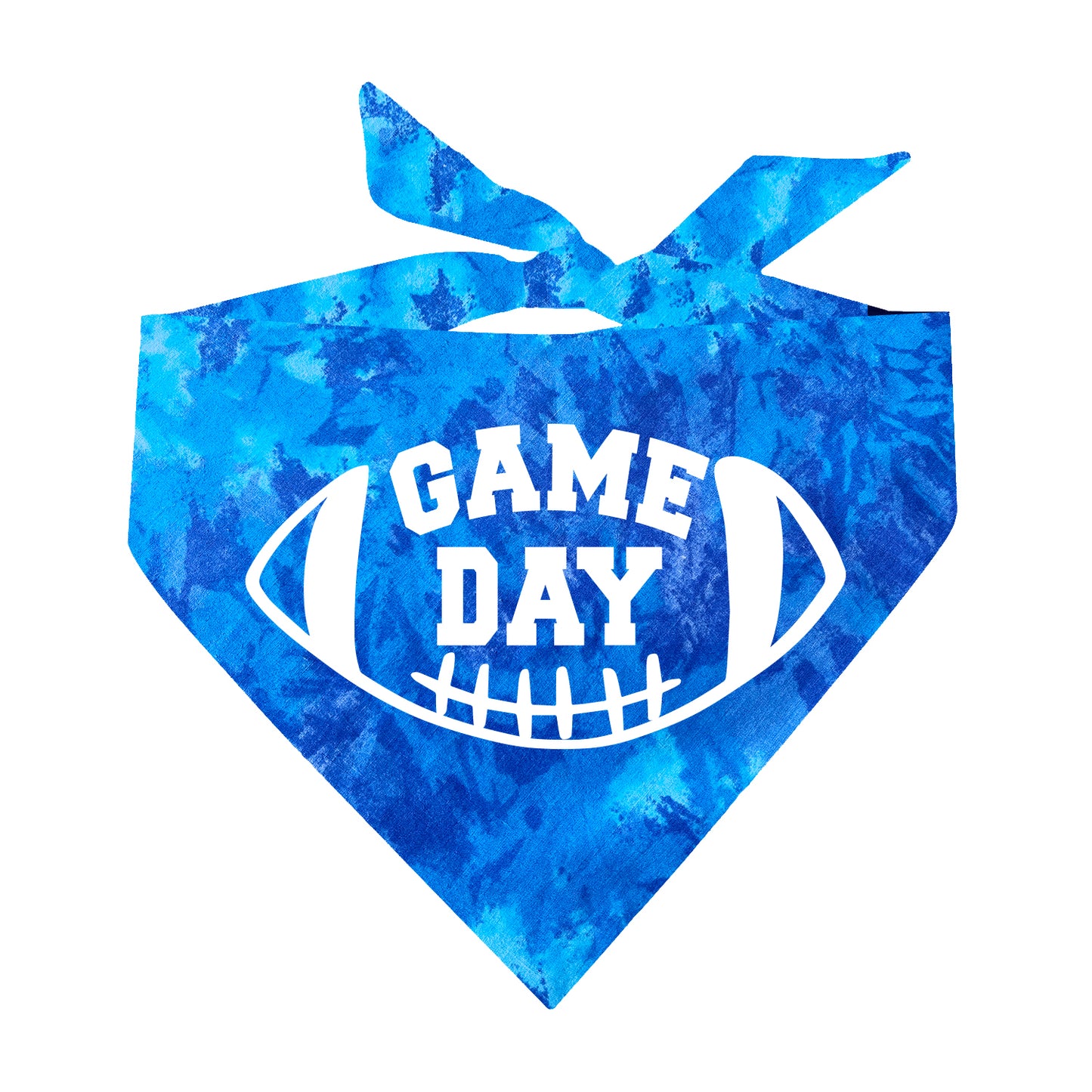 Game Day Scrunch Tie Dye Pattern Triangle Dog Bandana