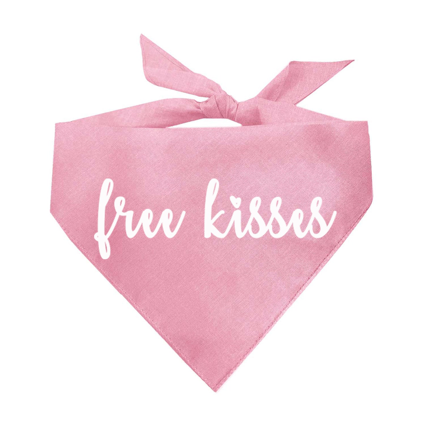 Free Kisses Valentine's Day Triangle Dog Bandana