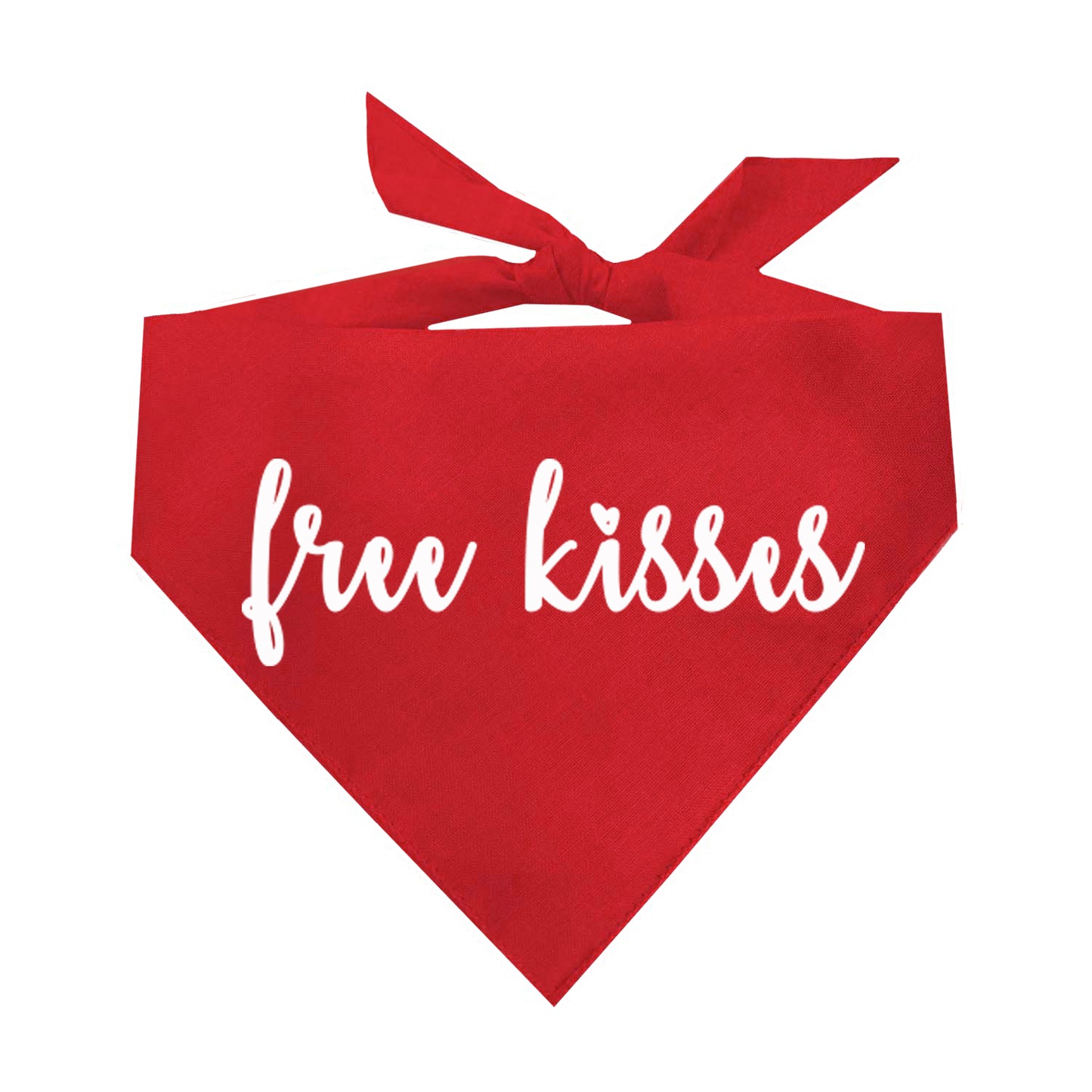 Free Kisses Valentine's Day Triangle Dog Bandana