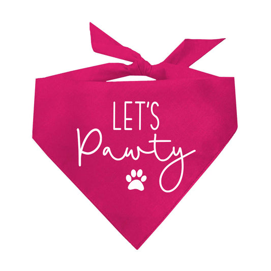 Let's Pawty Triangle Dog Bandana