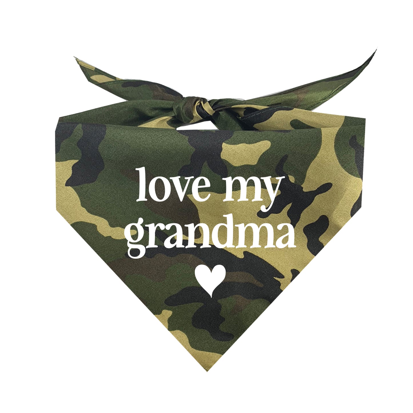 Love My Grandma Triangle Dog Bandana