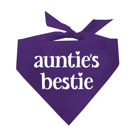 Auntie's Bestie Triangle Dog Bandana