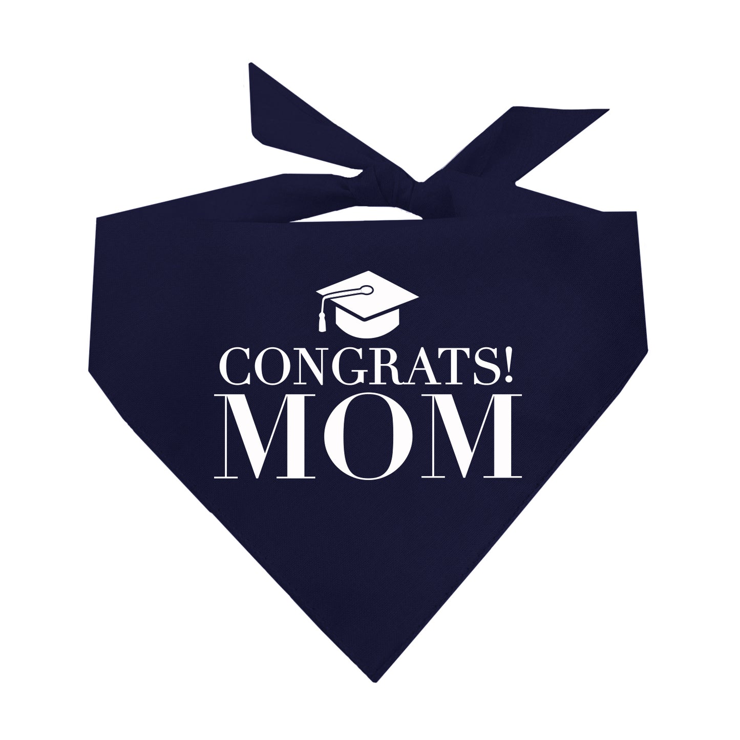 Congrats Mom Graduation Triangle Dog Bandana