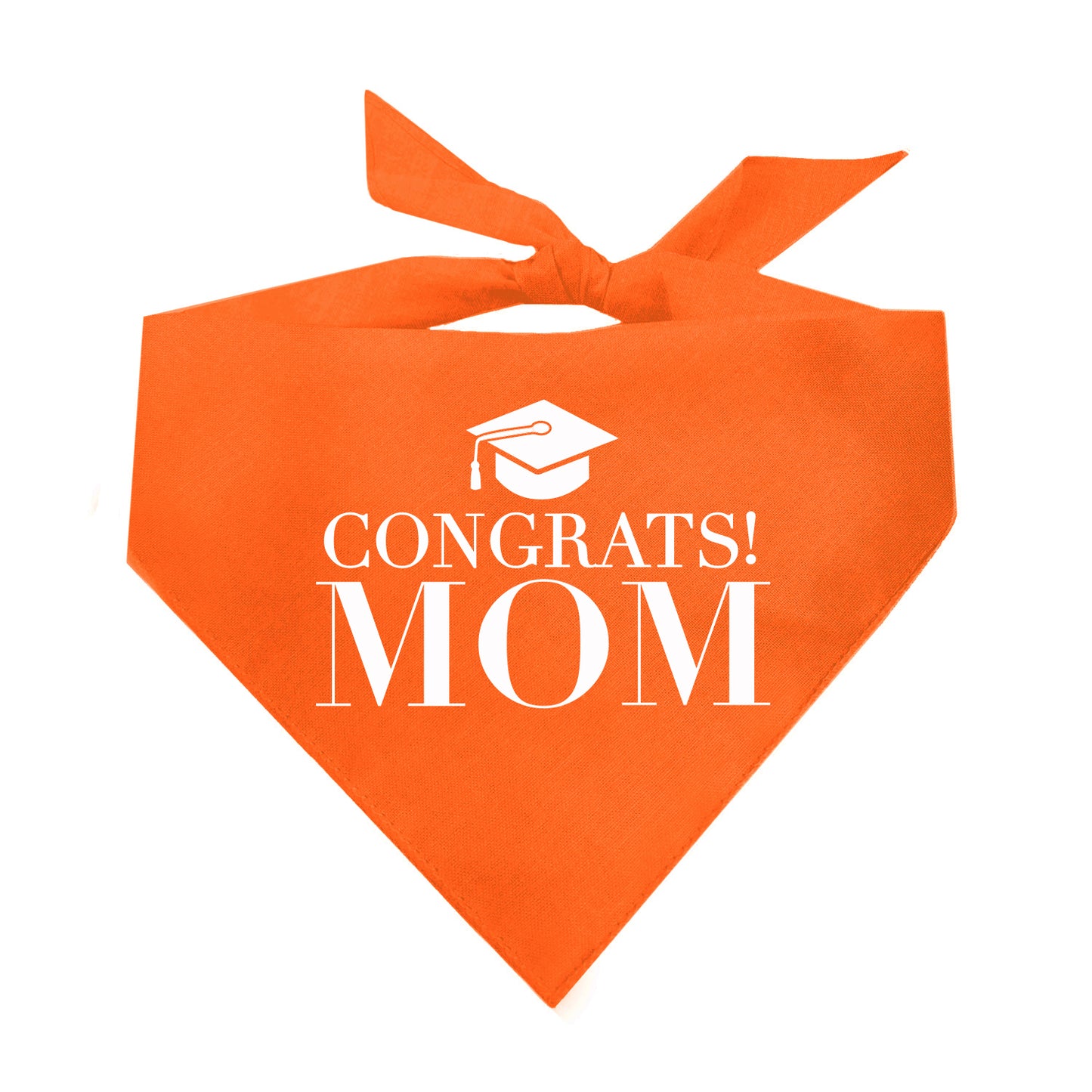 Congrats Mom Graduation Triangle Dog Bandana