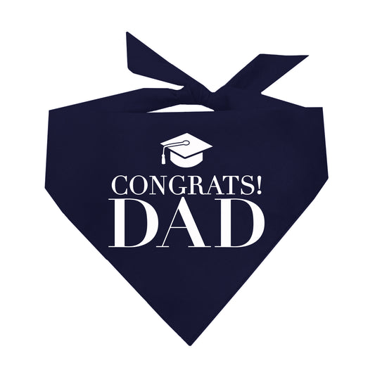 Congrats Dad Graduation Triangle Dog Bandana