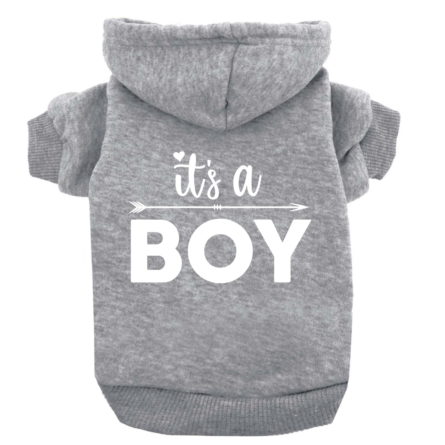 It's A Boy Arrow Dog Hoodie