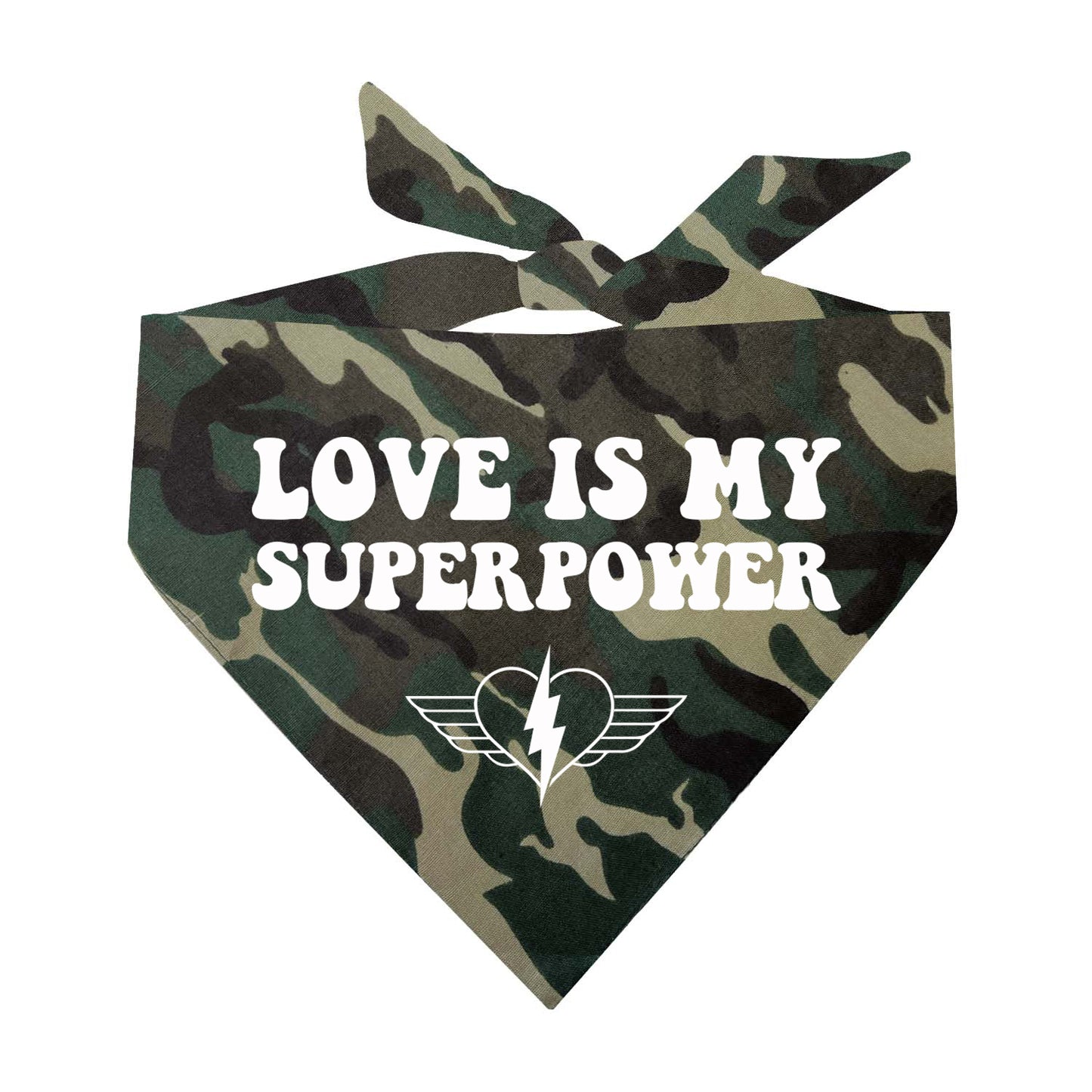 Love Is My Superpower Triangle Dog Bandana