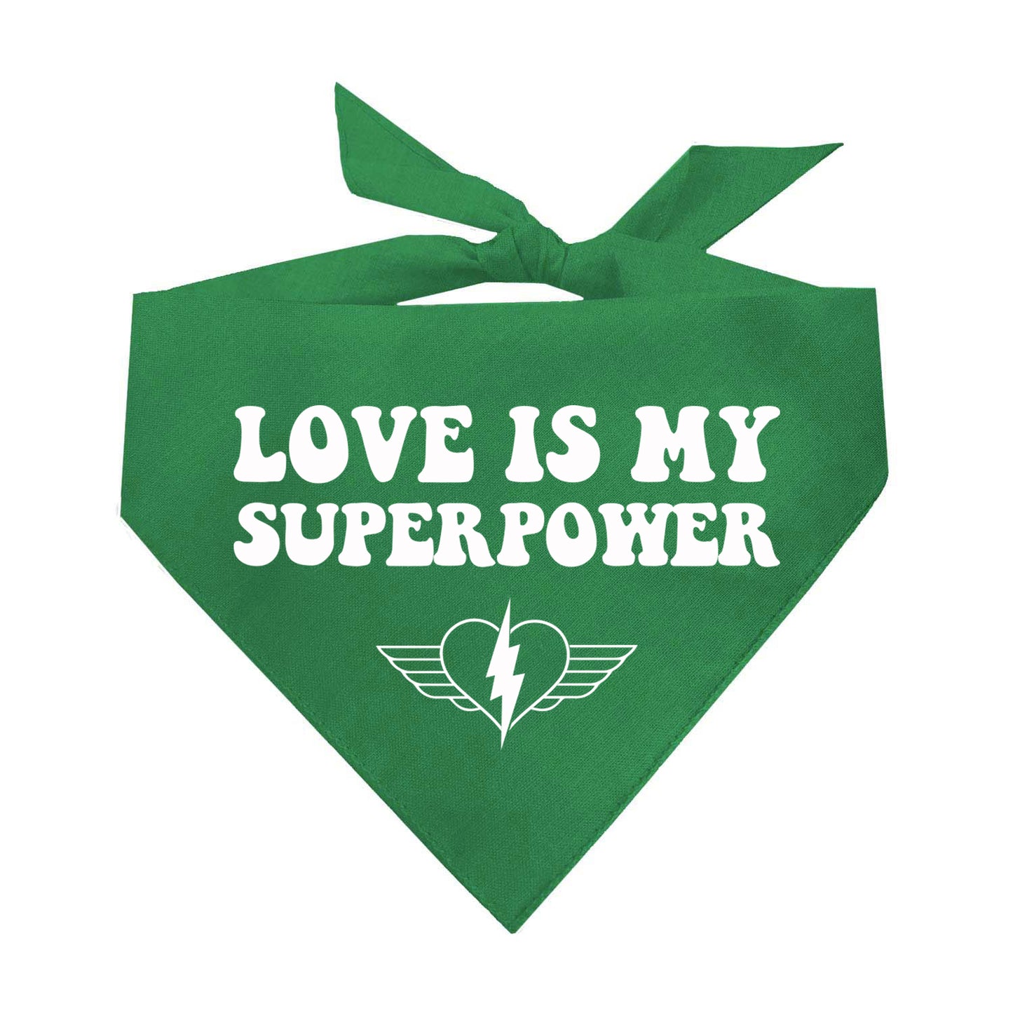 Love Is My Superpower Triangle Dog Bandana