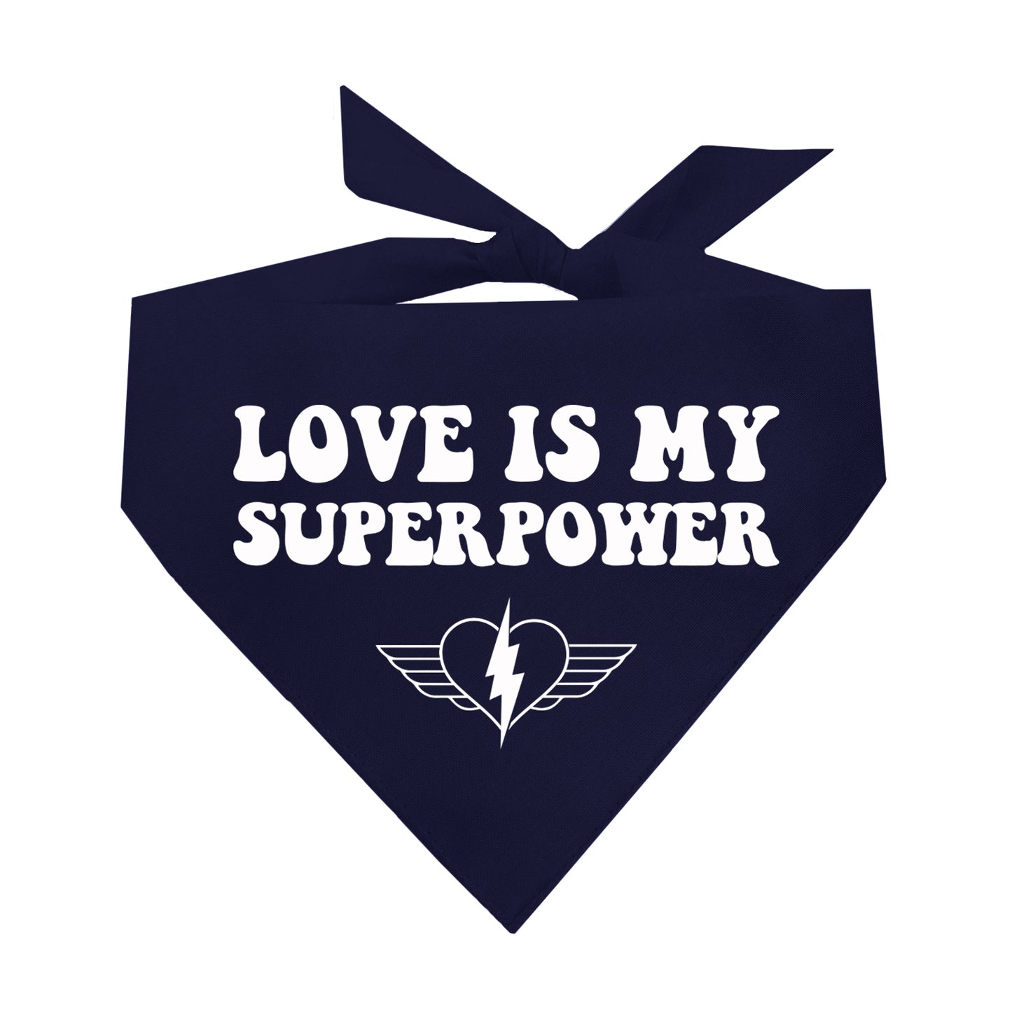 Love Is My Superpower Triangle Dog Bandana