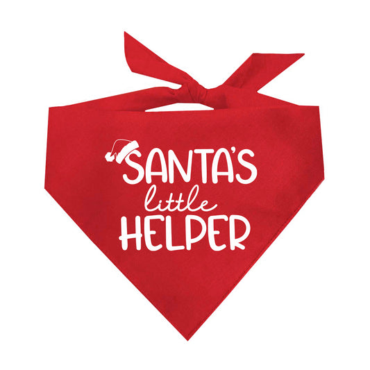 Santa's Little Helper Triangle Dog Bandana