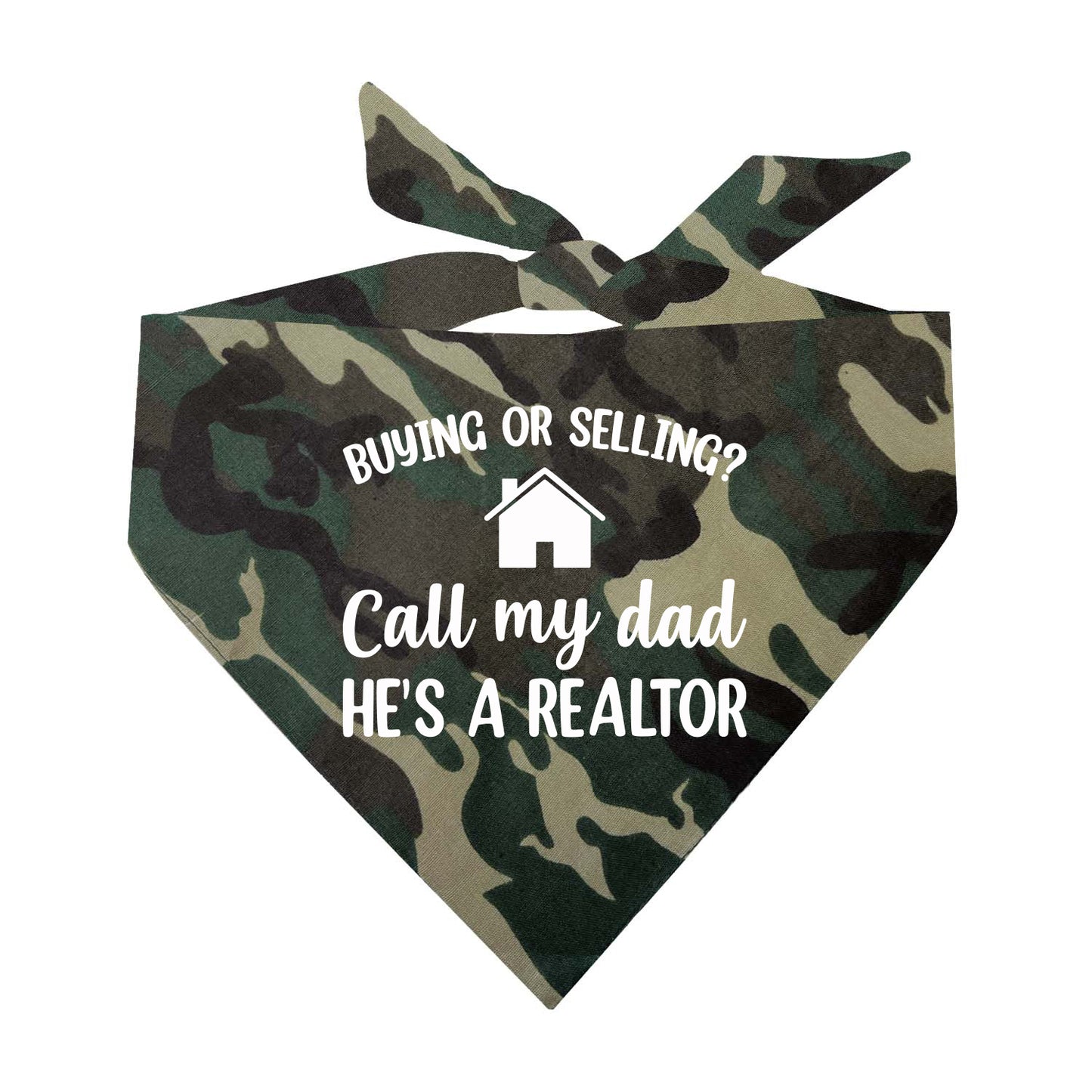 Buying Or Selling? Call My Dad He’s A Realtor Triangle Dog Bandana