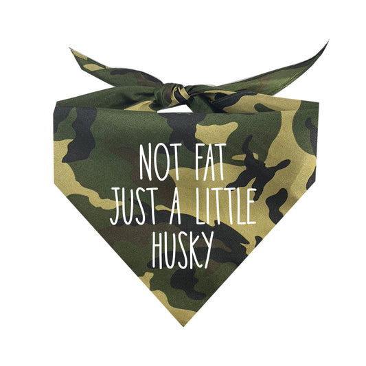 Not Fat Just A Little Husky Triangle Dog Bandana