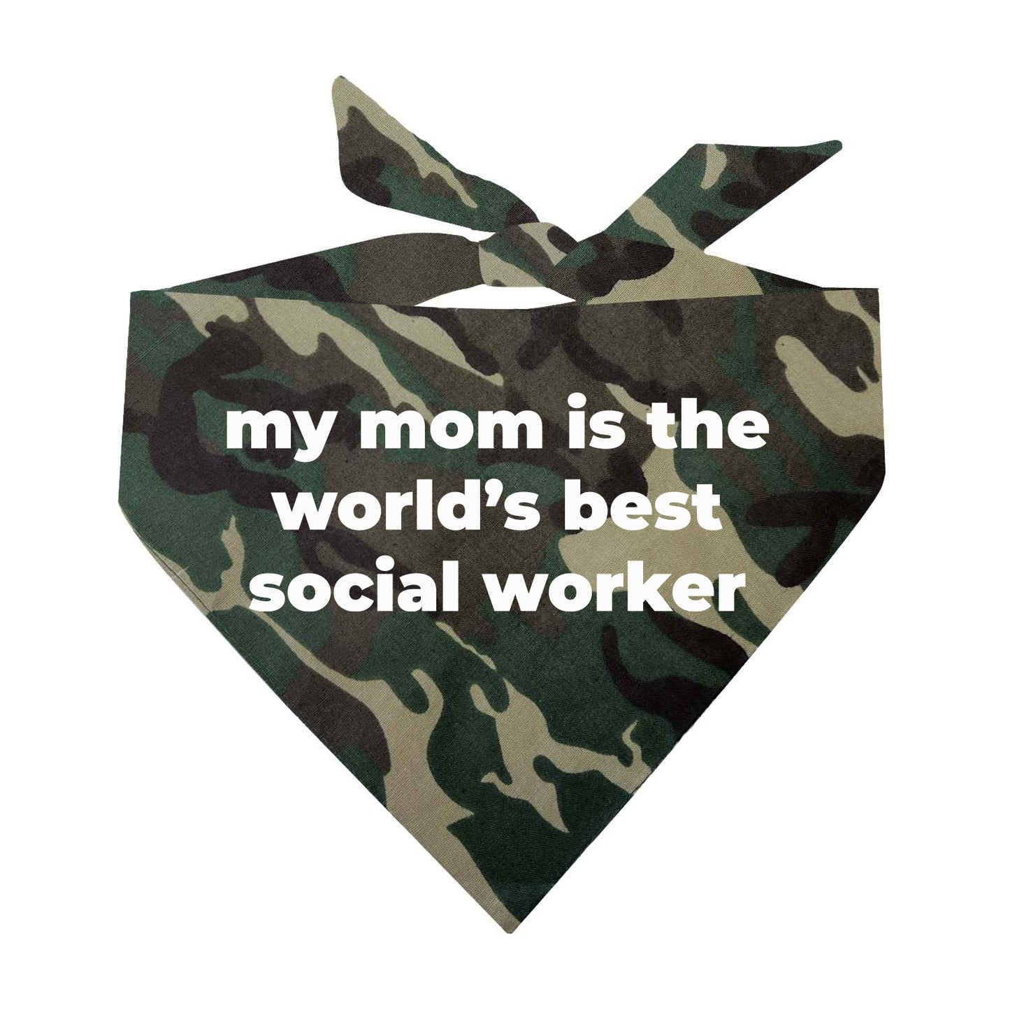 My Mom Is The World's Best Social Worker Triangle Dog Bandana