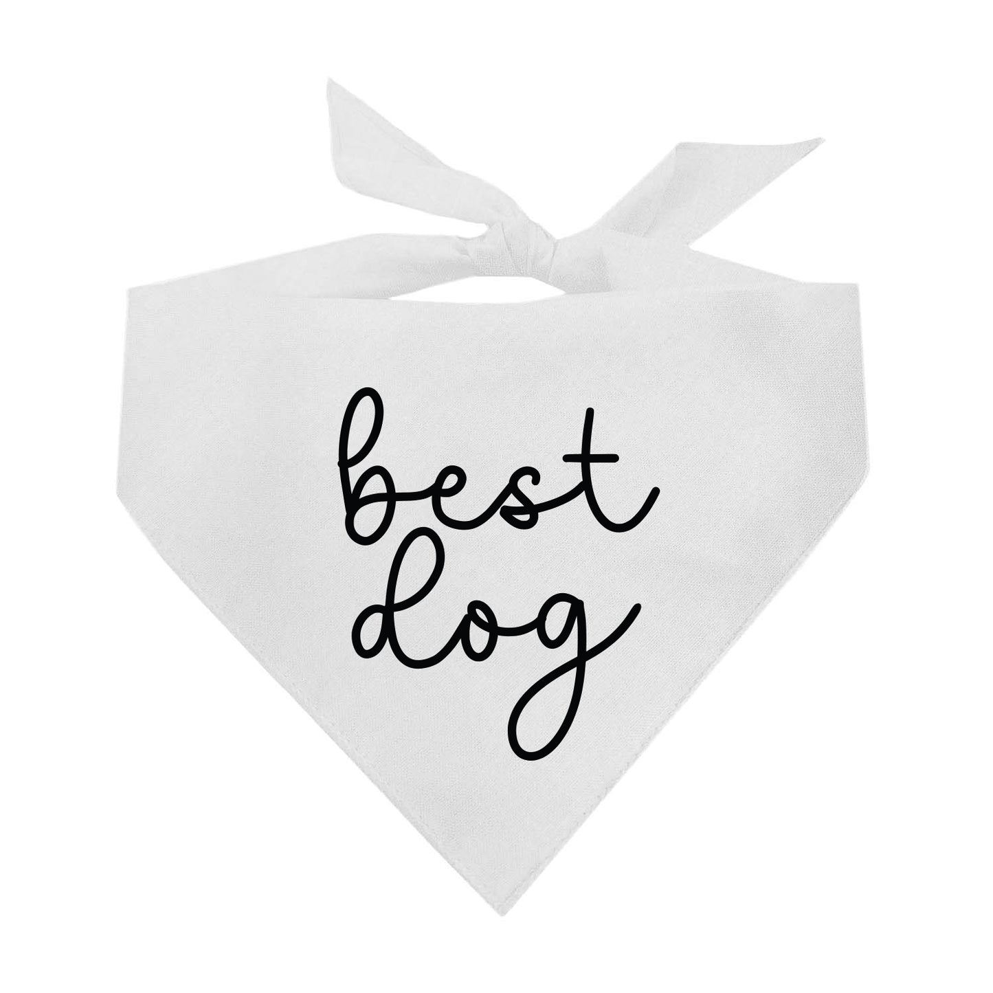 Best Dog (Black) Wedding Triangle Dog Bandana