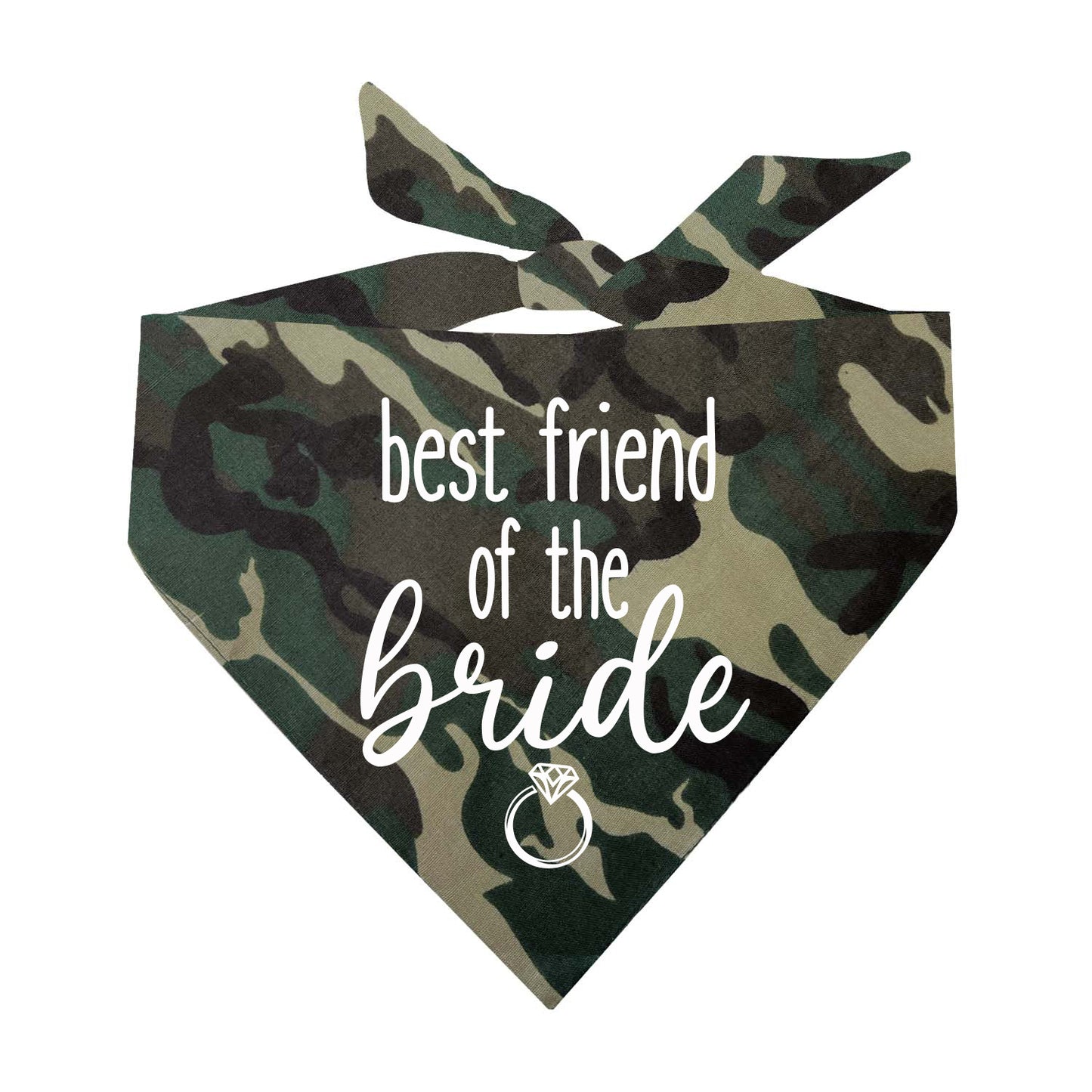 Best Friend Of The Bride Wedding Triangle Dog Bandana