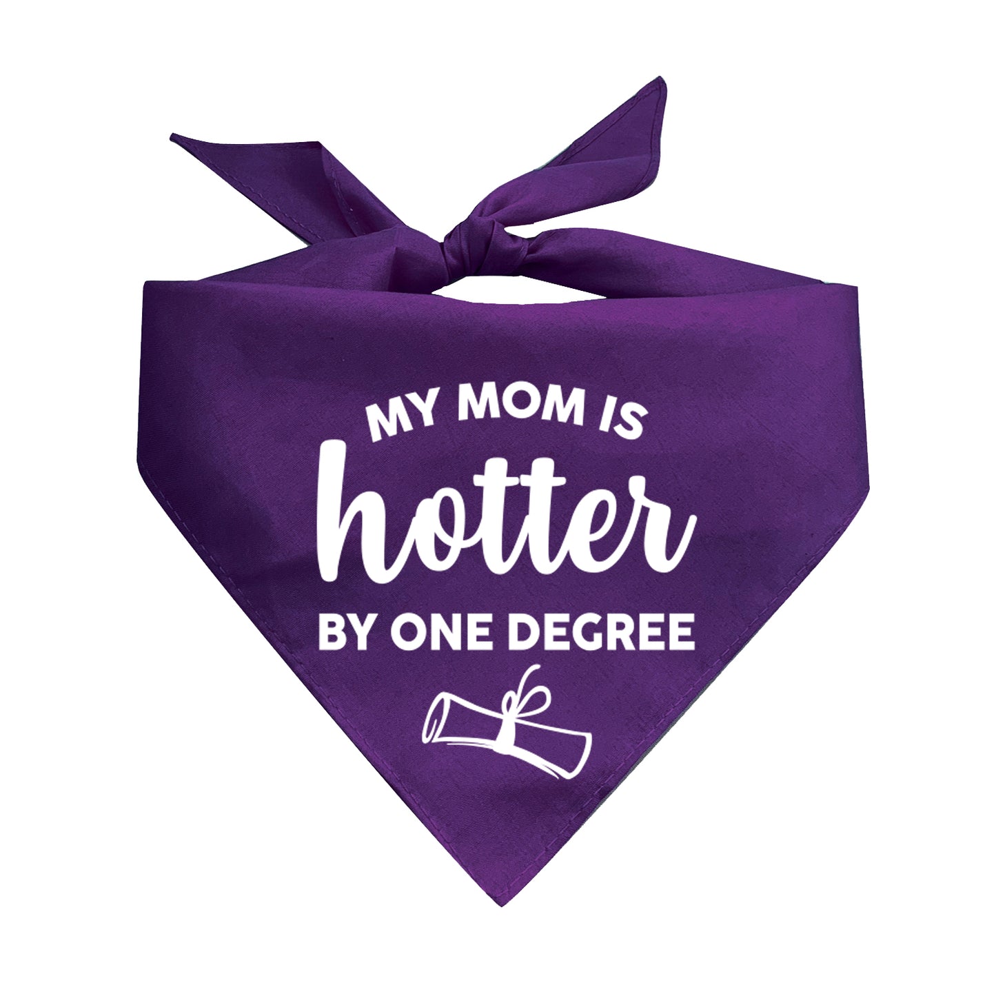 My Mom Is Hotter By One Degree Graduation Triangle Dog Bandana