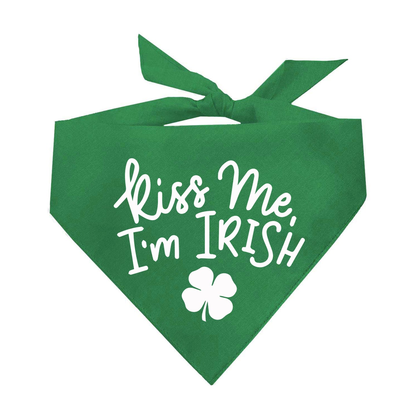 Kiss Me I'm Irish St. Patricks Day Triangle Dog Bandana