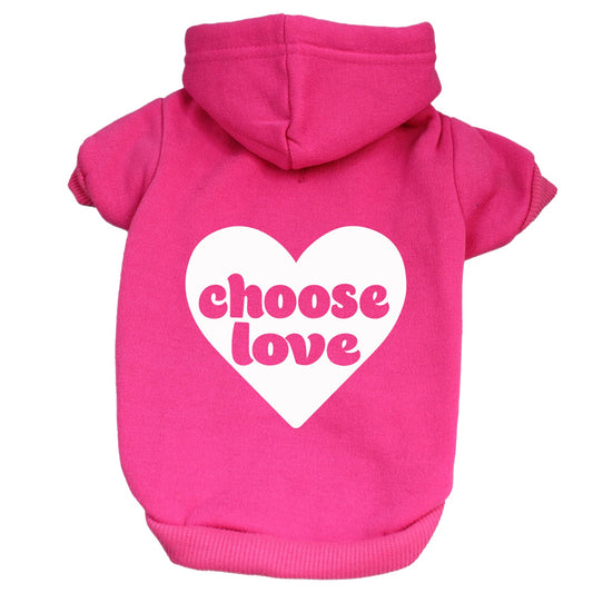 Choose Love Dog Hoodie