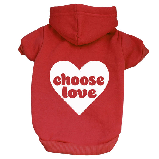 Choose Love Dog Hoodie