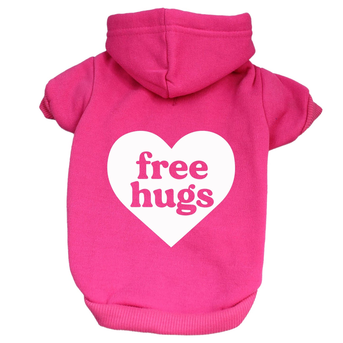 Free Hugs Candy Heart Valentine's Day Dog Hoodie