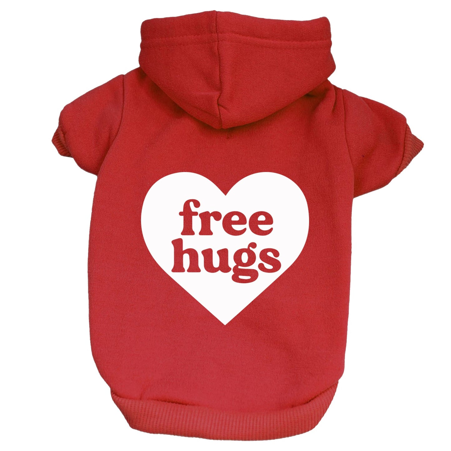 Free Hugs Candy Heart Valentine's Day Dog Hoodie