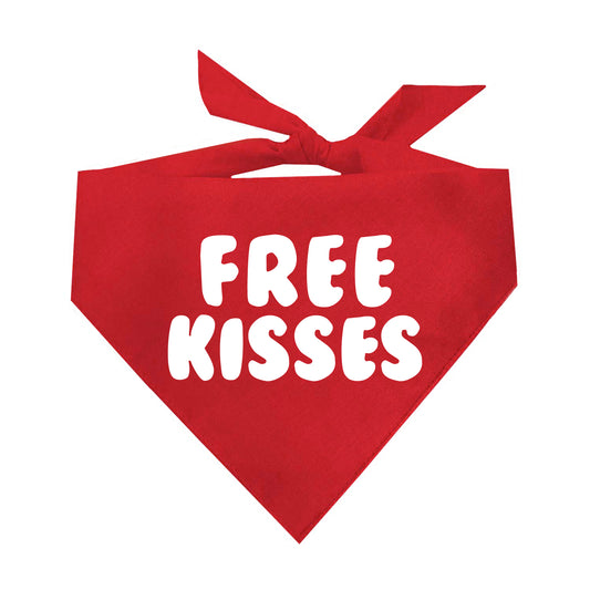 Free Kisses Triangle Dog Bandana (Assorted Colors)