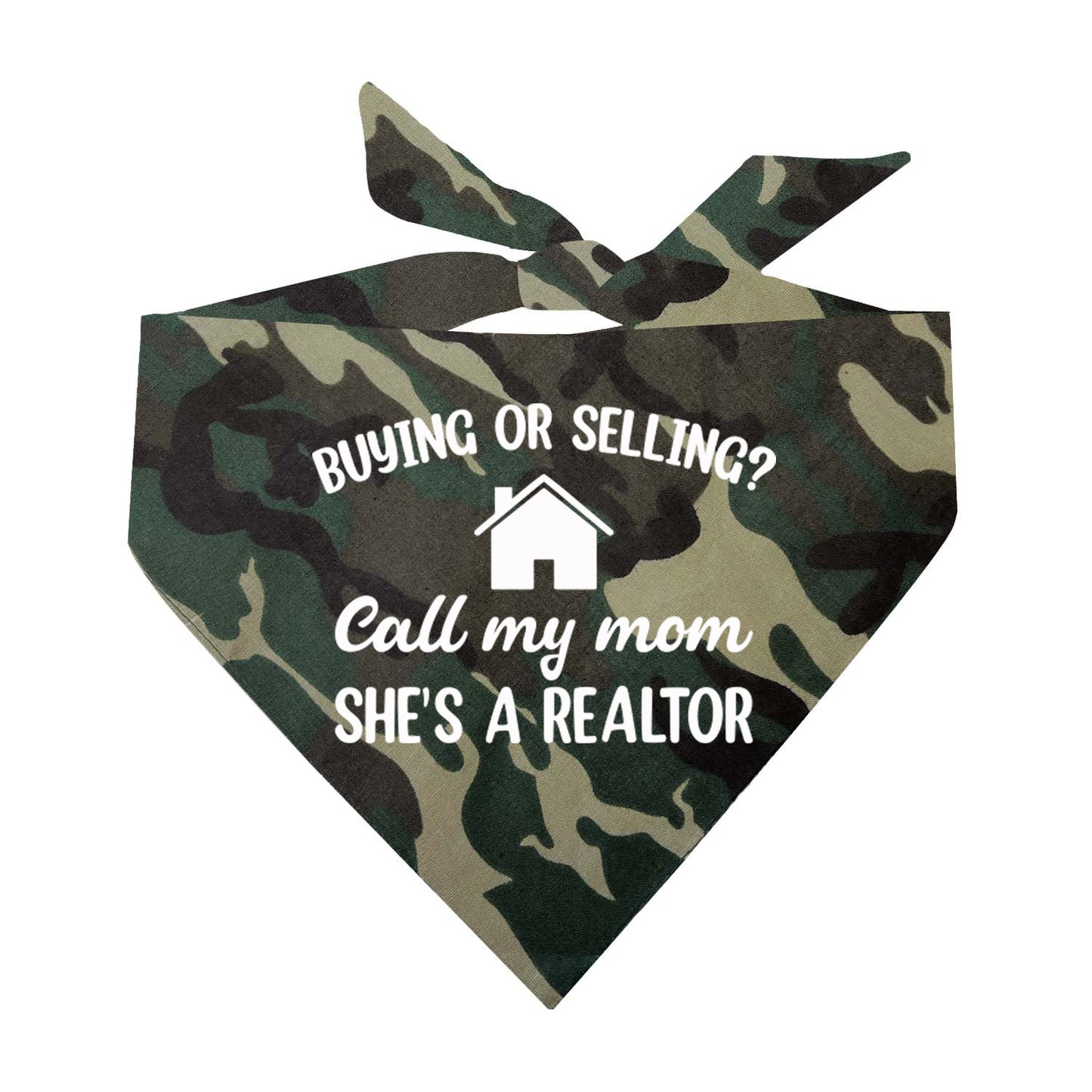 Buying Or Selling? Call My Mom She’s A Realtor Triangle Dog Bandana