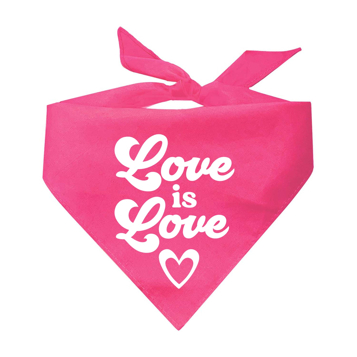 Love Is Love Triangle Dog Bandana (Assorted Colors)