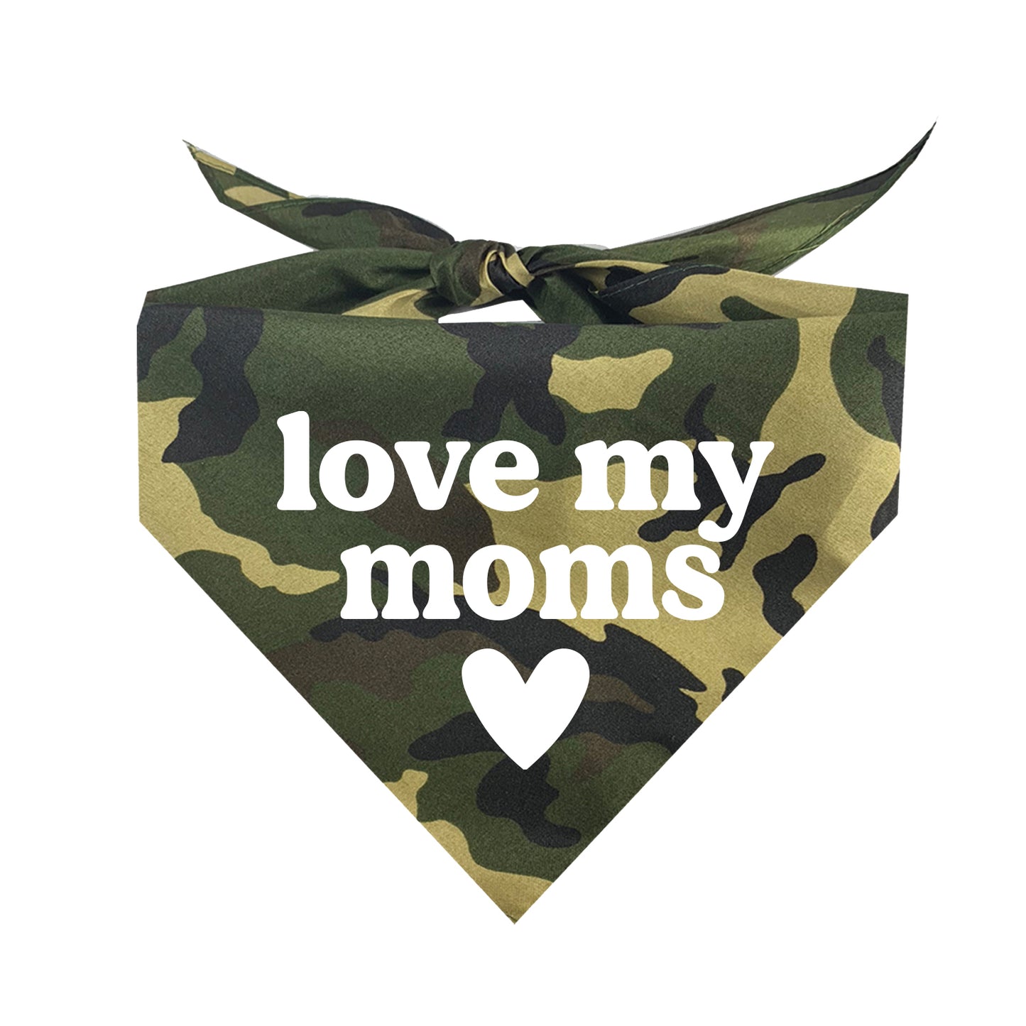 Love My Moms Triangle Dog Bandana (Assorted Colors)
