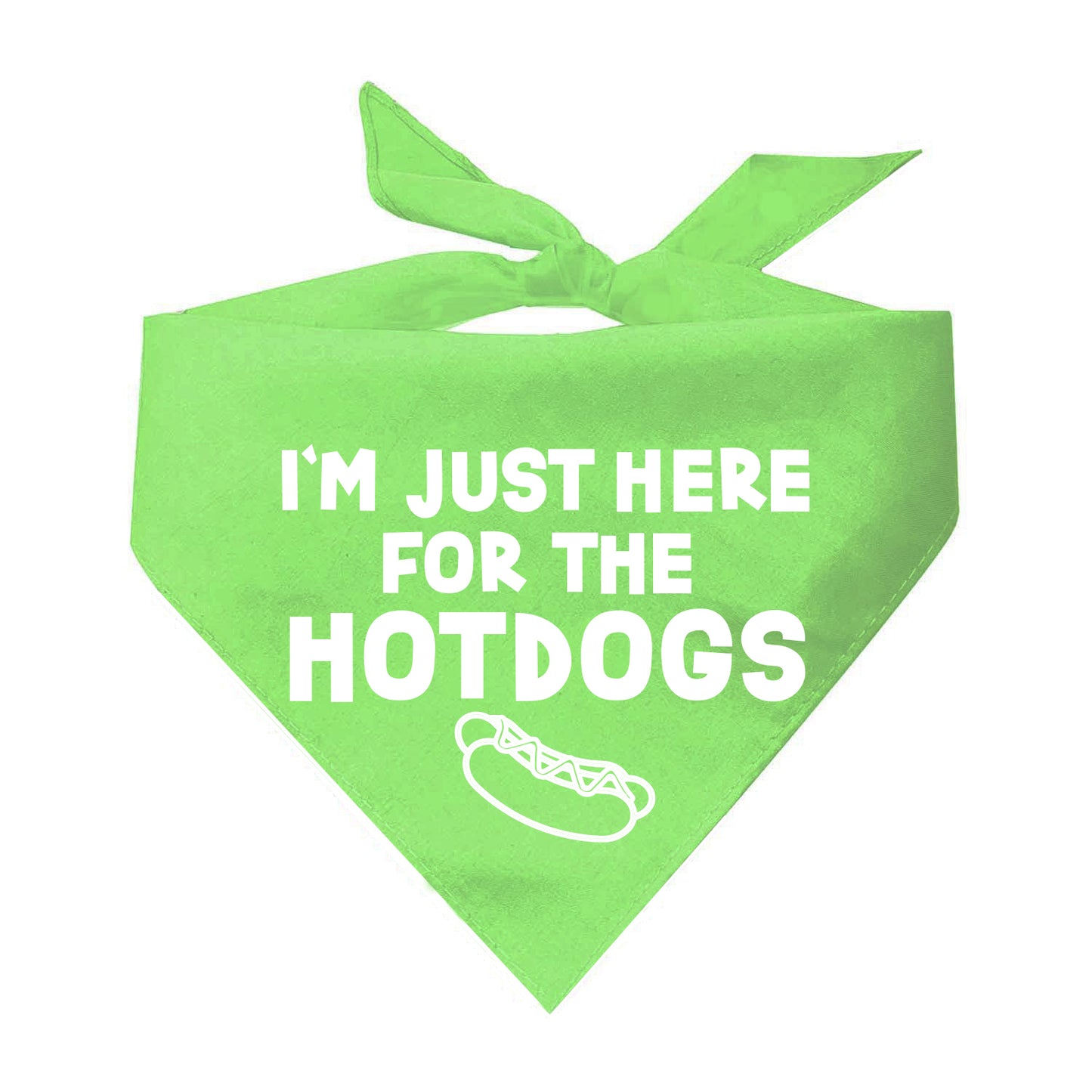 I'm Just Here For The Hot Dogs Triangle Dog Bandana