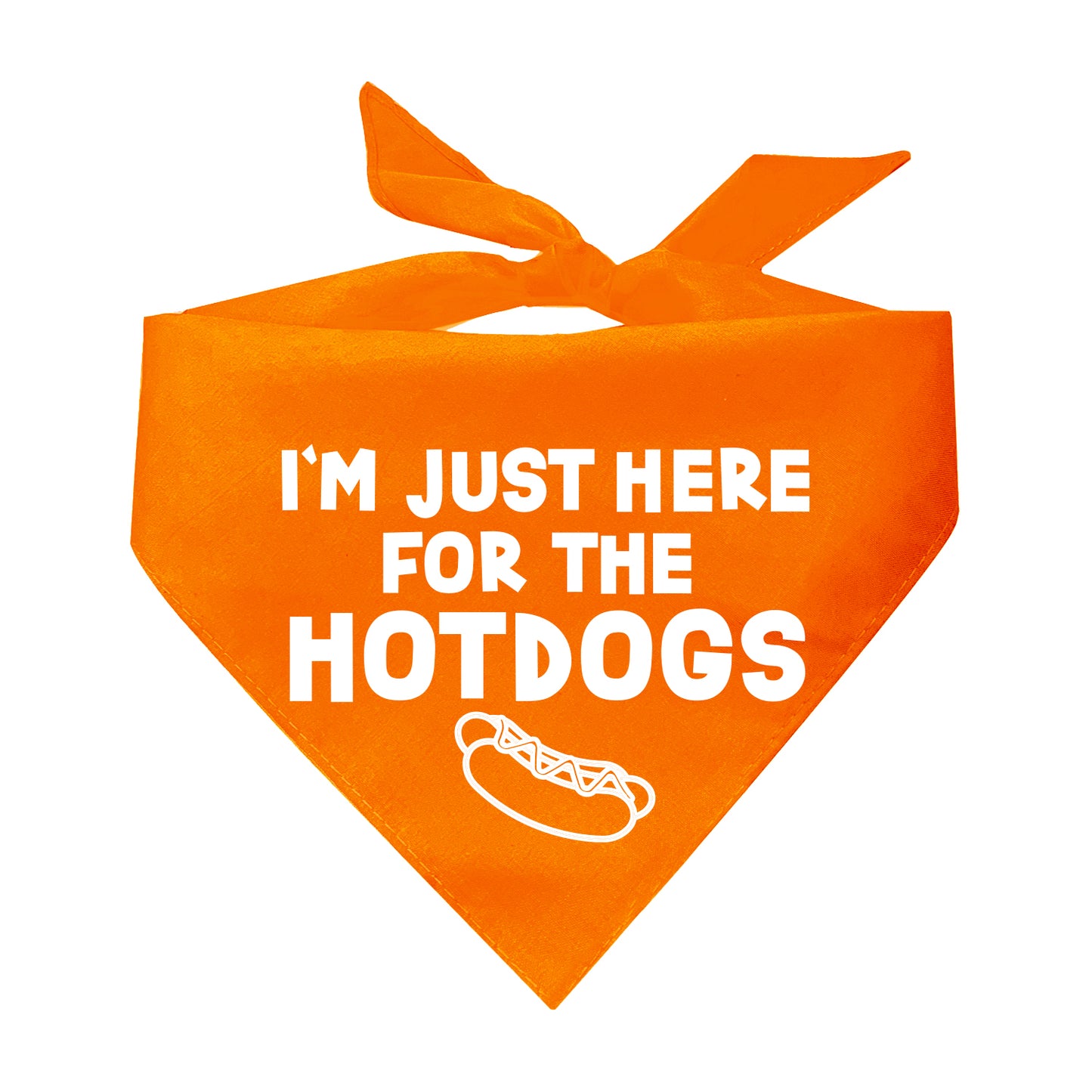 I'm Just Here For The Hot Dogs Triangle Dog Bandana