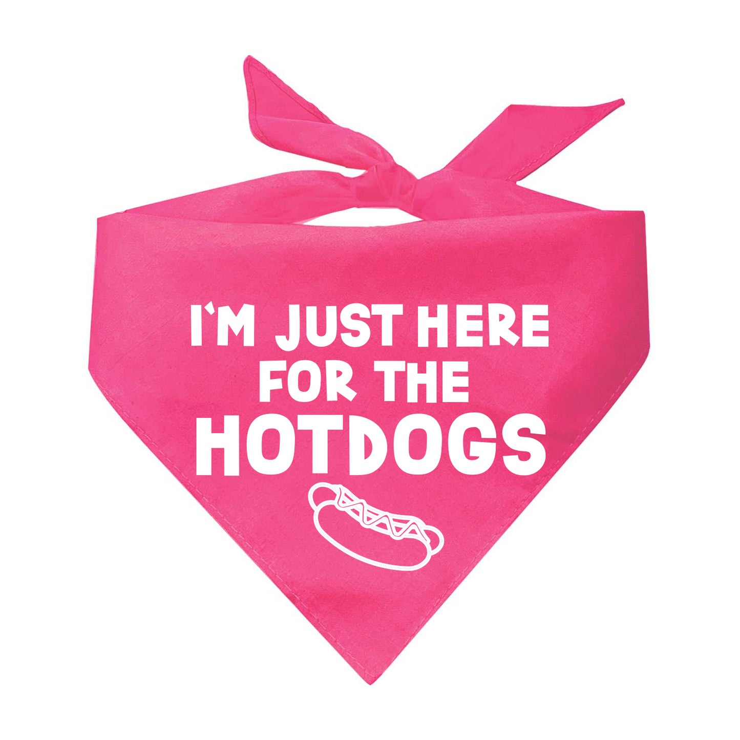 I'm Just Here For The Hot Dogs Triangle Dog Bandana