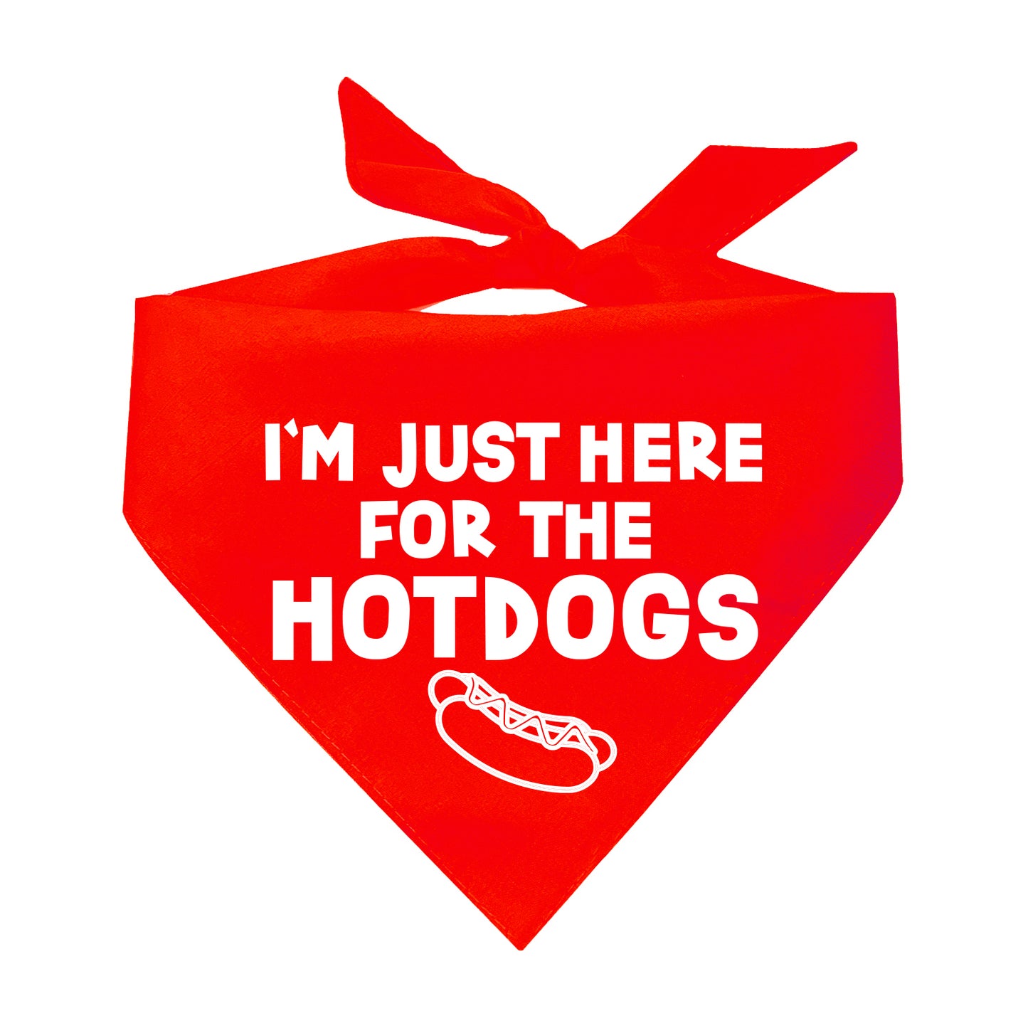 I'm Just Here For The Hot Dogs Triangle Dog Bandana