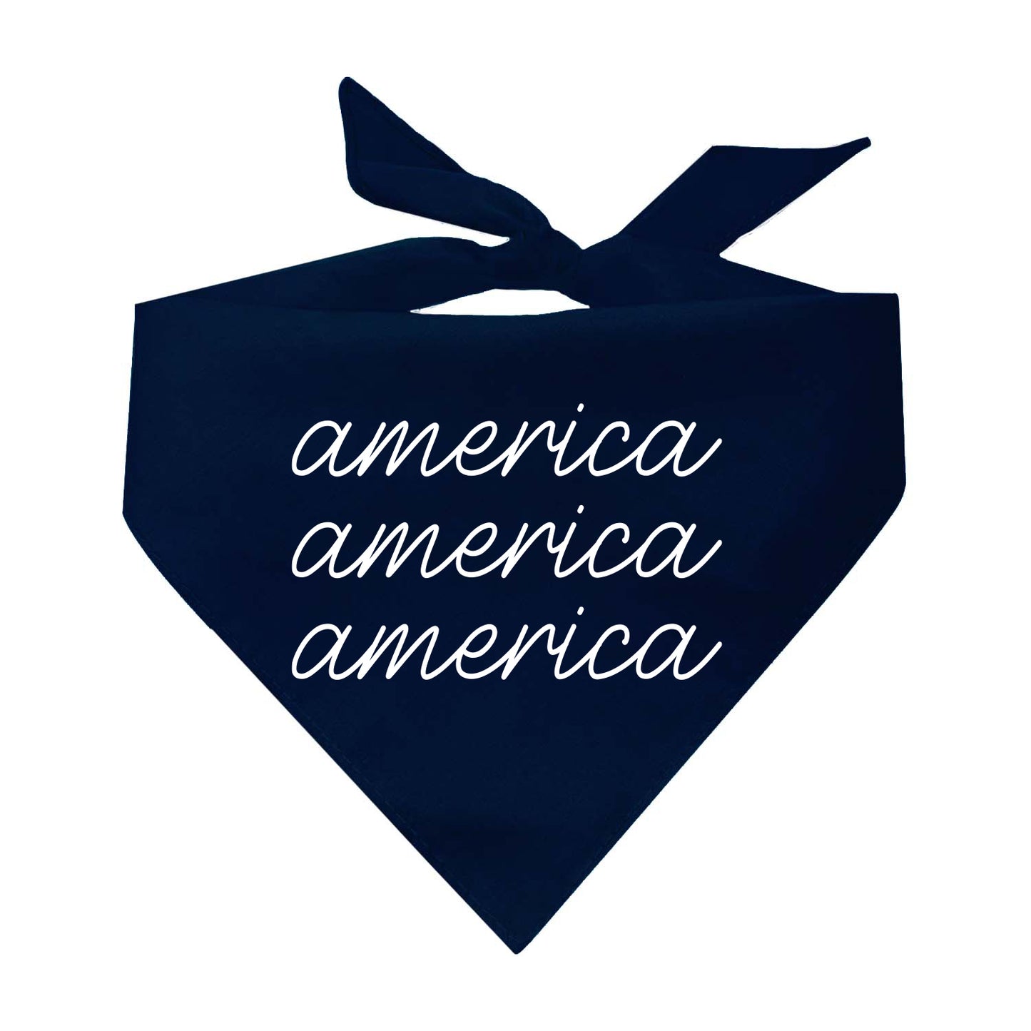 America America America Patriotic Triangle Dog Bandana For Fourth Of July Memorial Day Labor Day