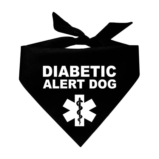 Diabetic Alert Dog Triangle Dog Bandana (Assorted Colors)