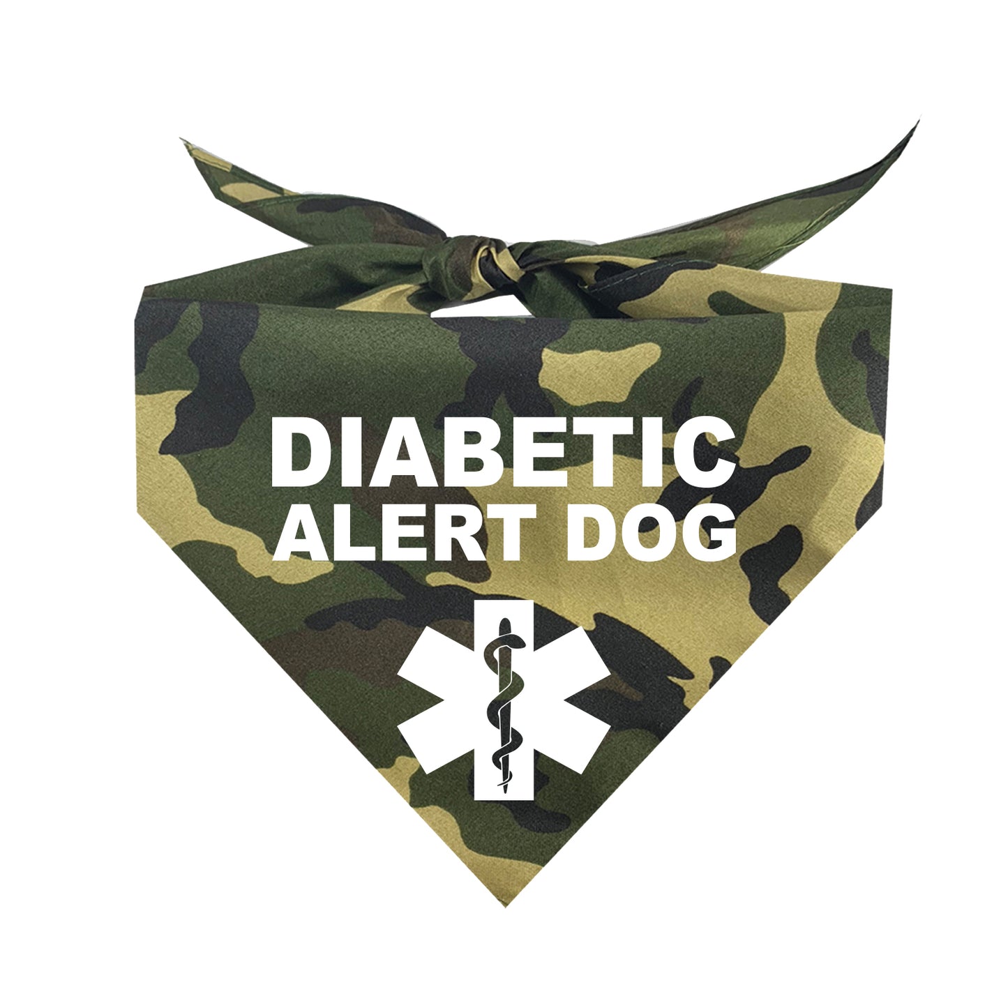 Diabetic Alert Dog Triangle Dog Bandana (Assorted Colors)