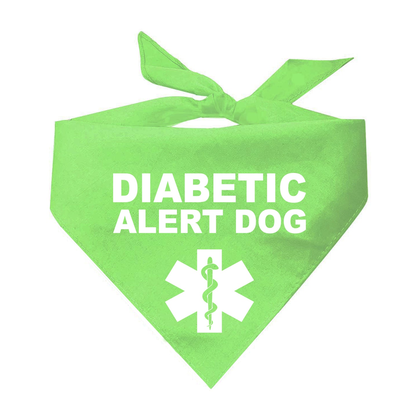 Diabetic Alert Dog Triangle Dog Bandana (Assorted Colors)