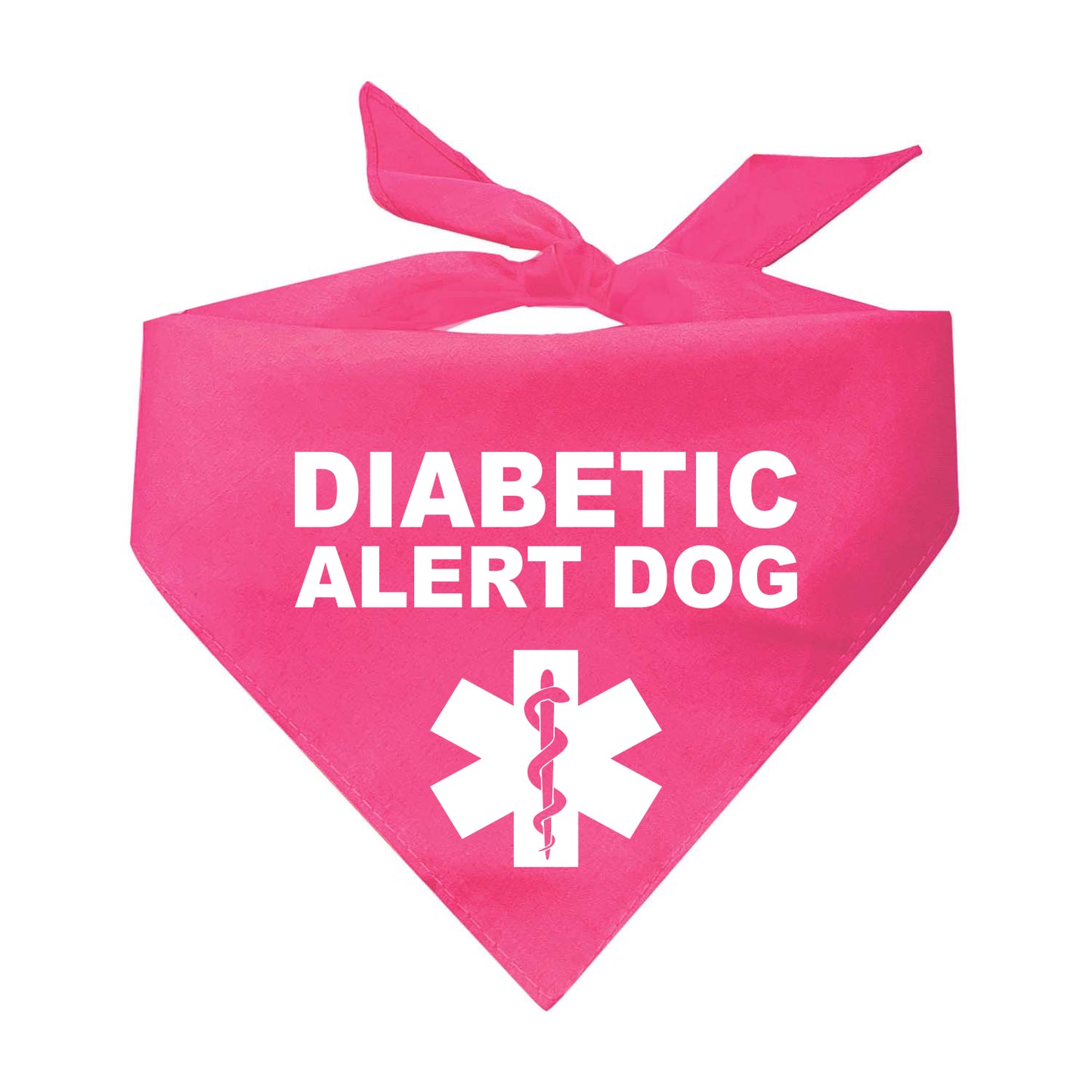 Diabetic Alert Dog Triangle Dog Bandana (Assorted Colors)